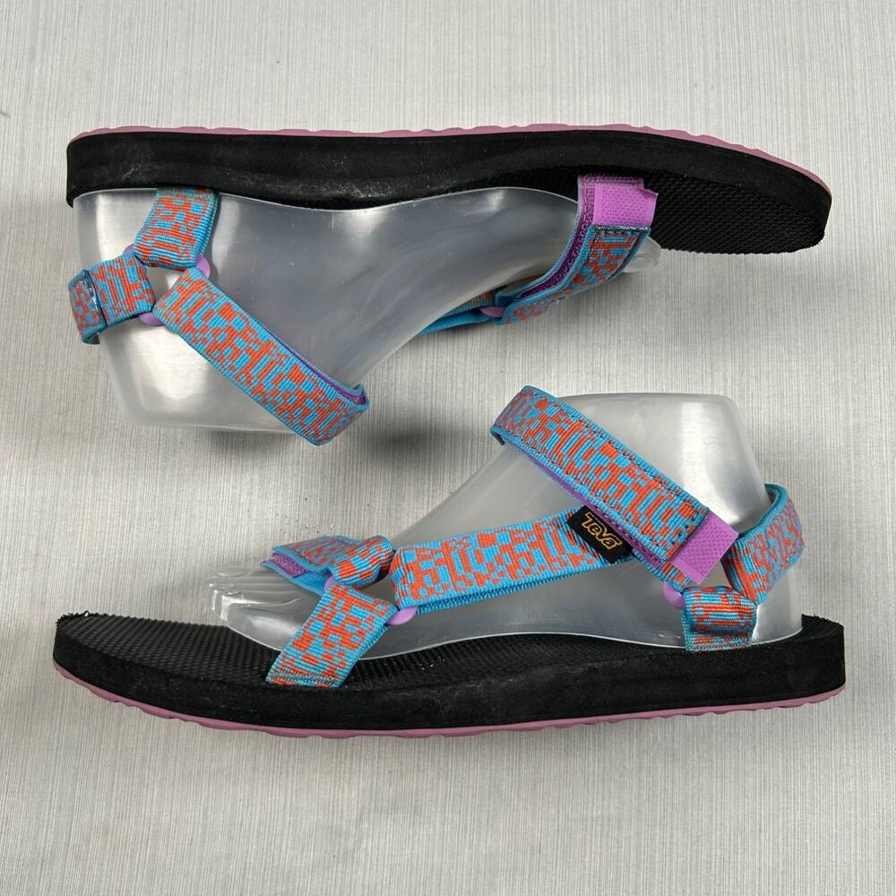 Teva Sport Sandals Womens Size 11 Black Turquoise Orange Purple